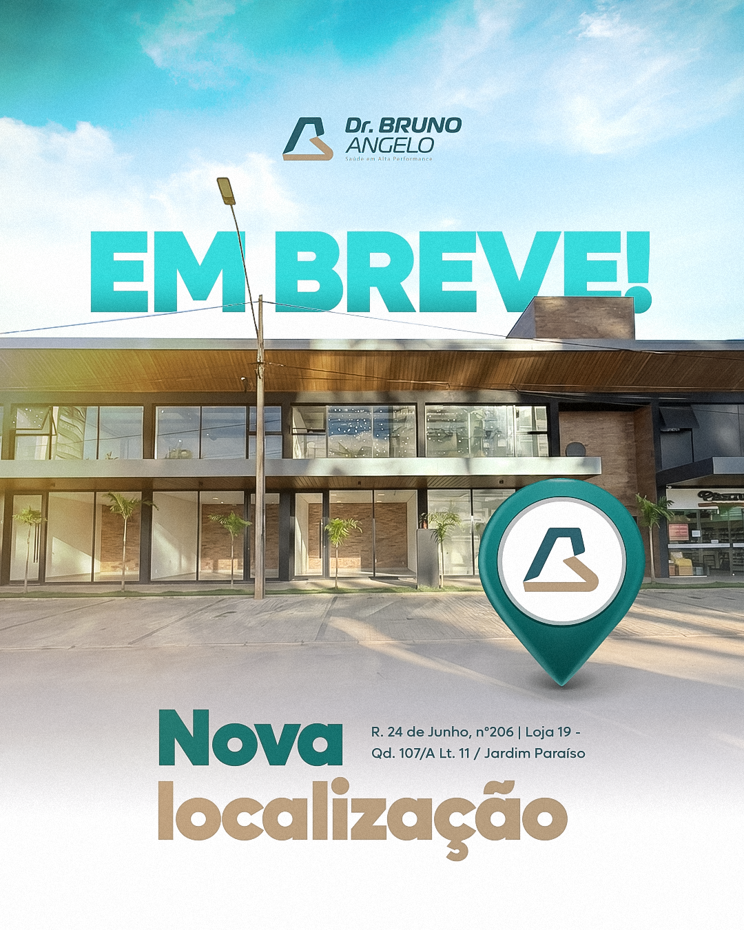 Nova localização do consultório do Dr. Bruno Angelo